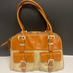 MICHAEL KORS Nylon Leather Shoulder Bag Zip Purse